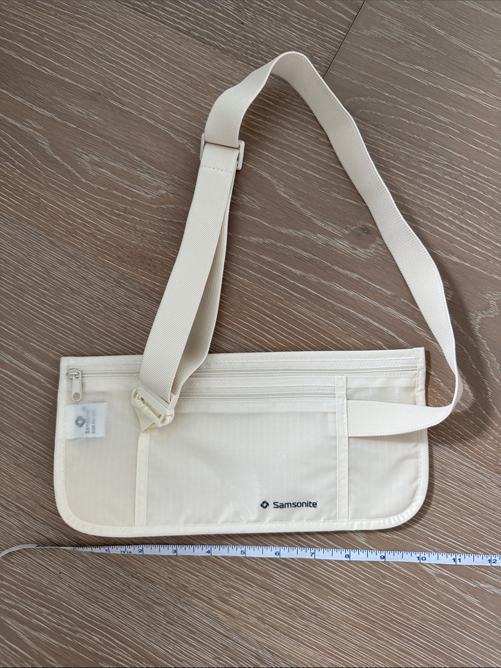 Samsonite Cream Crossbody Travel Pouch